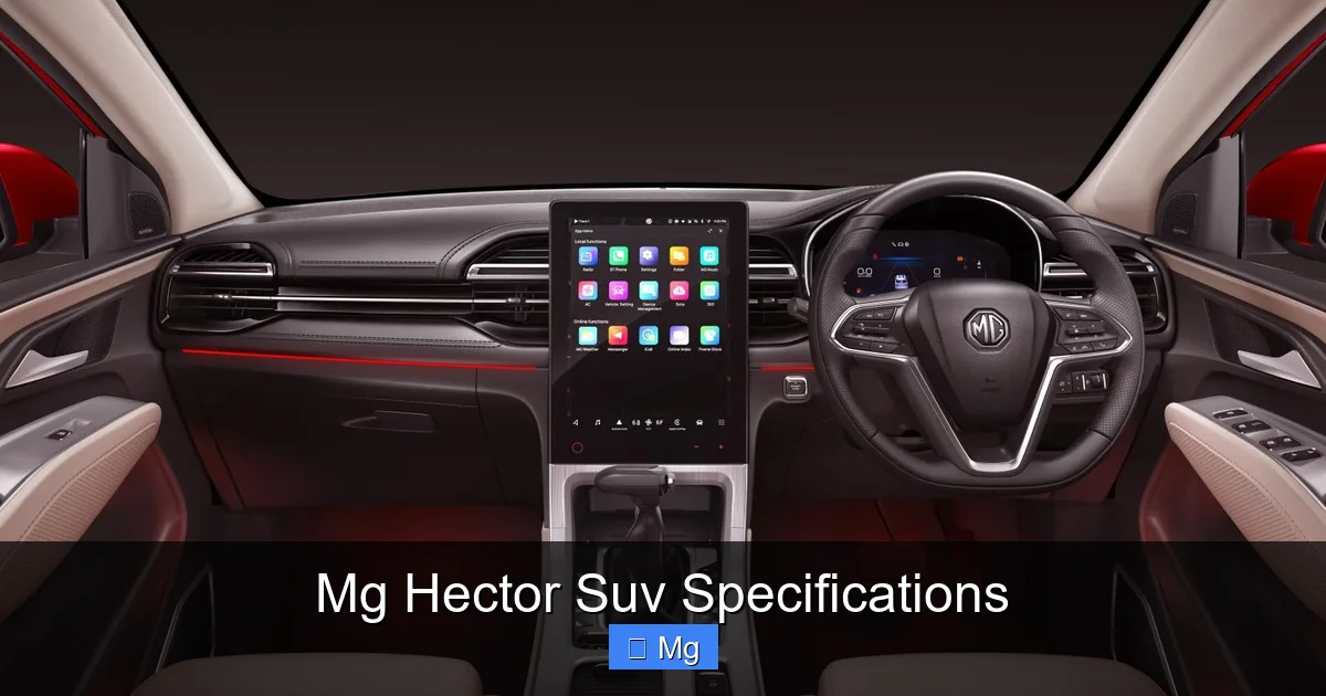 Mg Hector Suv Specifications