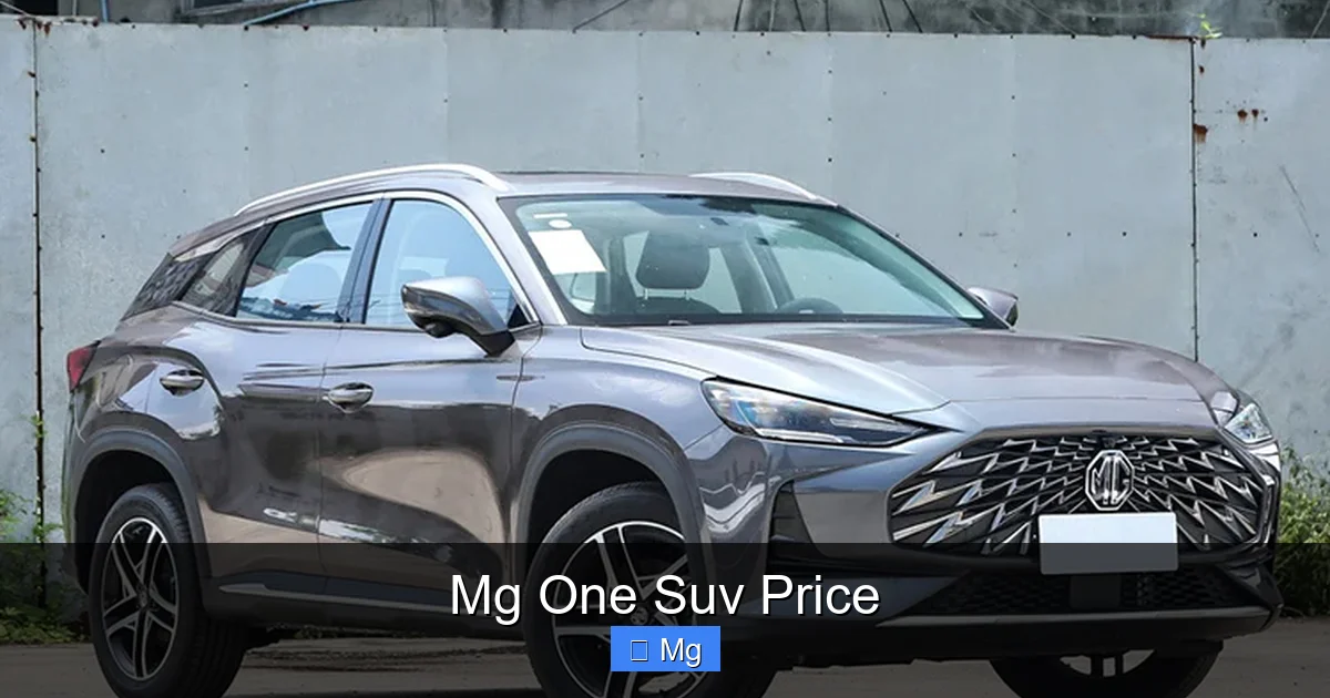 Mg One Suv Price