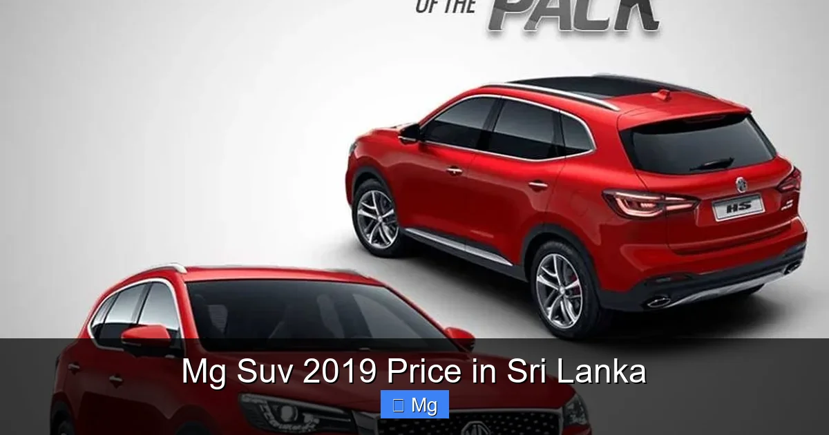 Mg Suv 2019 Price in Sri Lanka