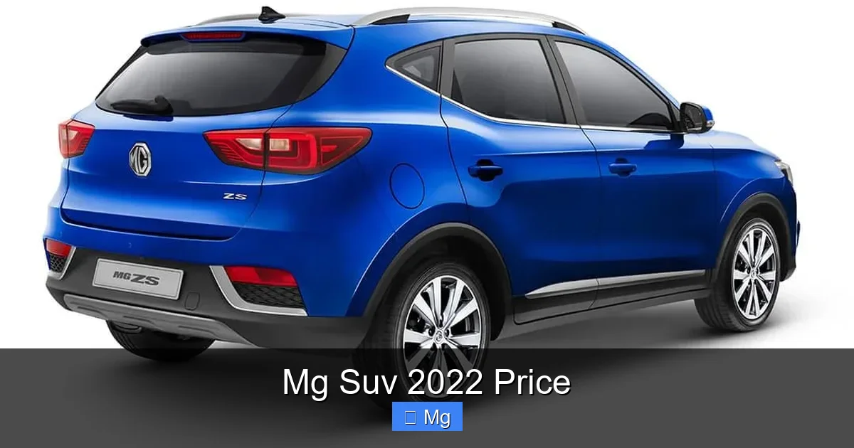 Mg Suv 2022 Price