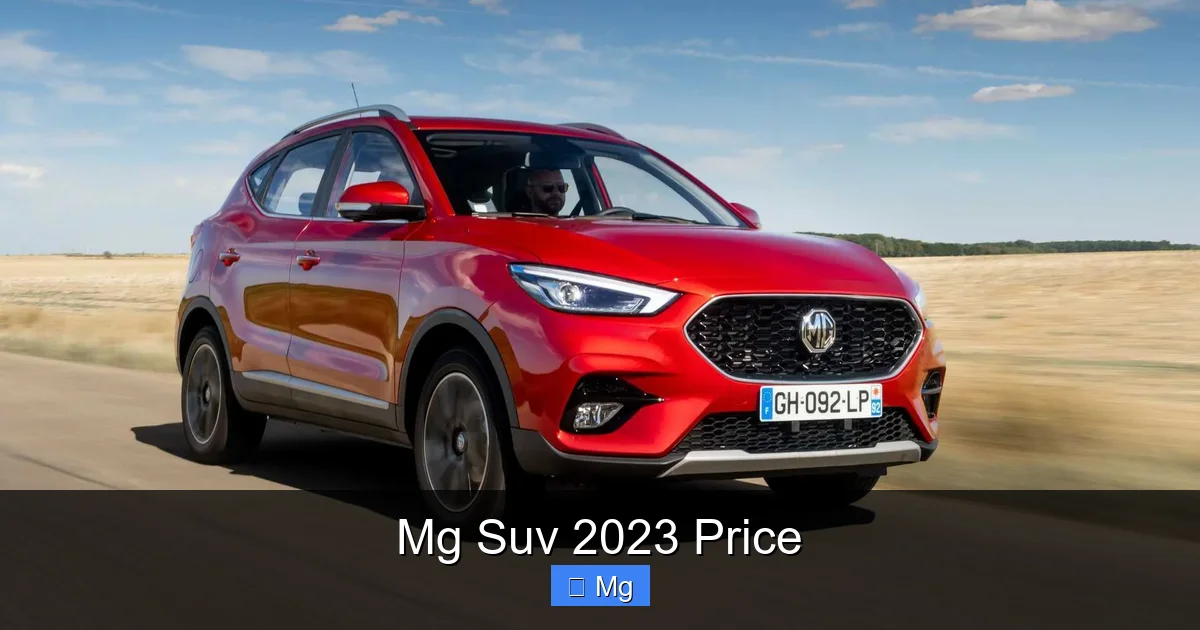 Mg Suv 2023 Price