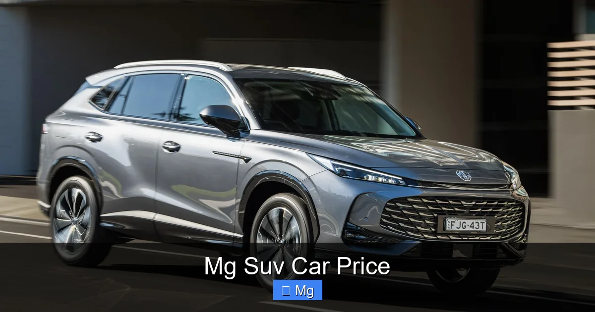 Mg Suv Car Price