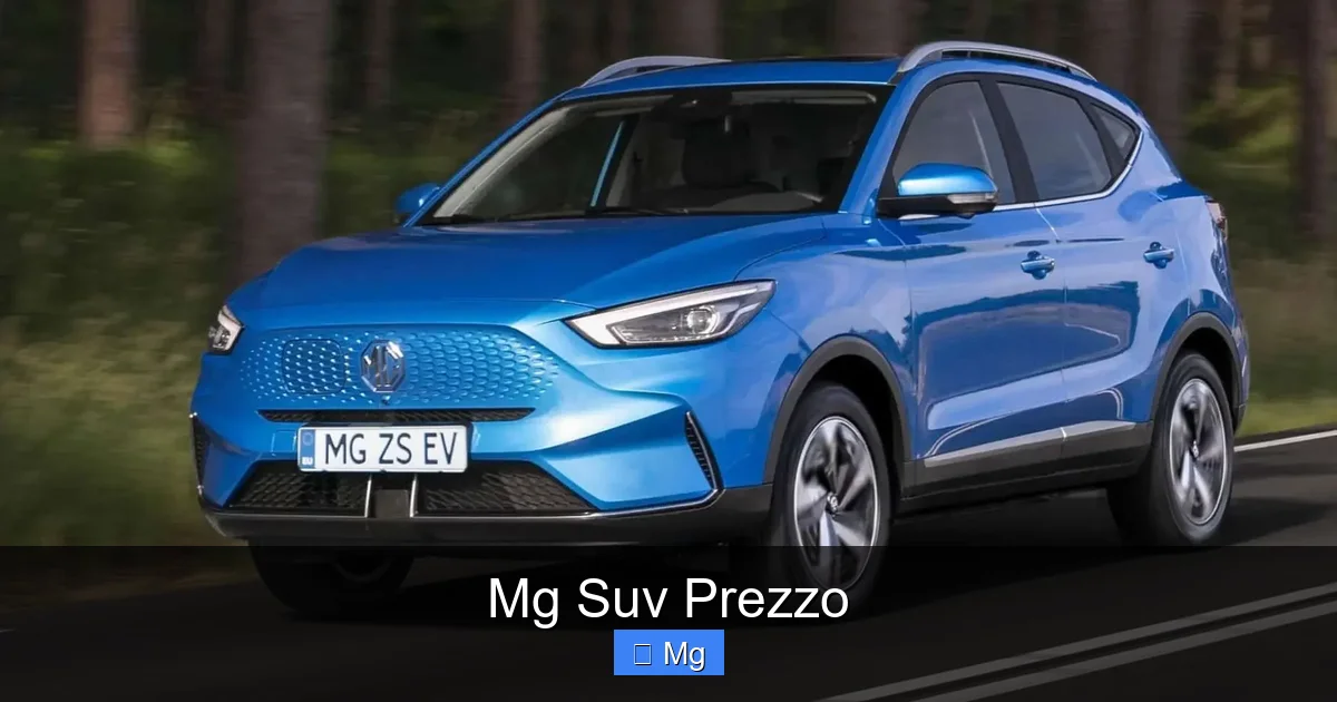 Mg Suv Prezzo