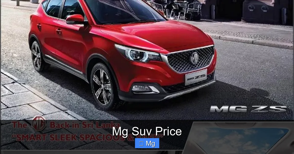 Mg Suv Price