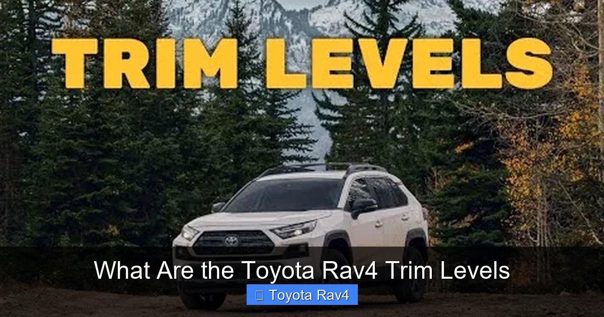 What Are the Toyota Rav4 Trim Levels