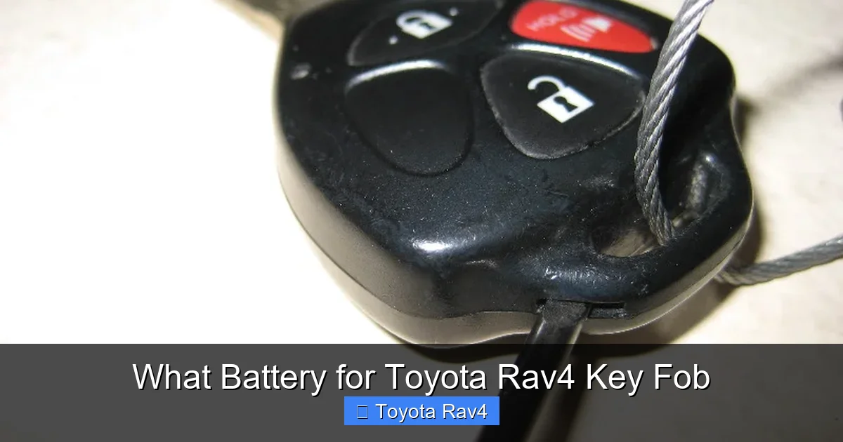 What Battery for Toyota Rav4 Key Fob
