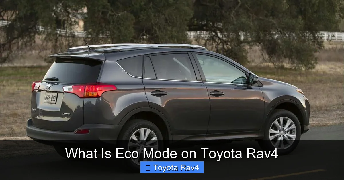 What Is Eco Mode on Toyota Rav4