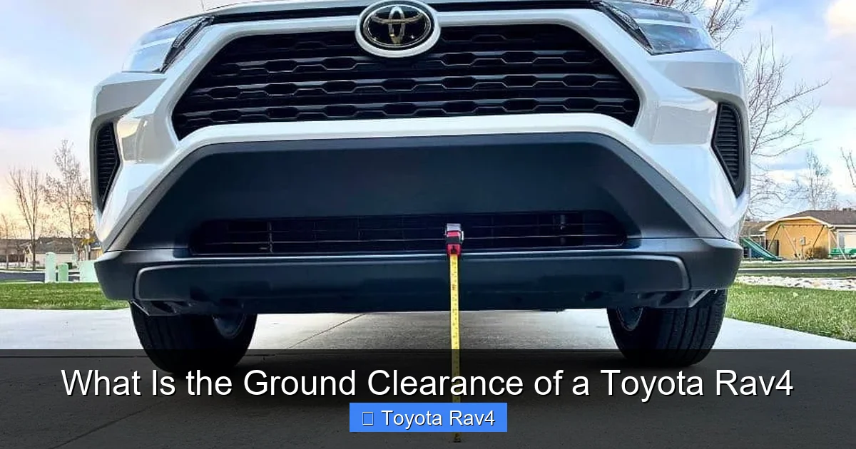 What Is the Ground Clearance of a Toyota Rav4
