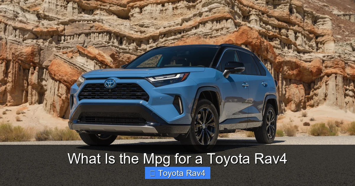 What Is the Mpg for a Toyota Rav4