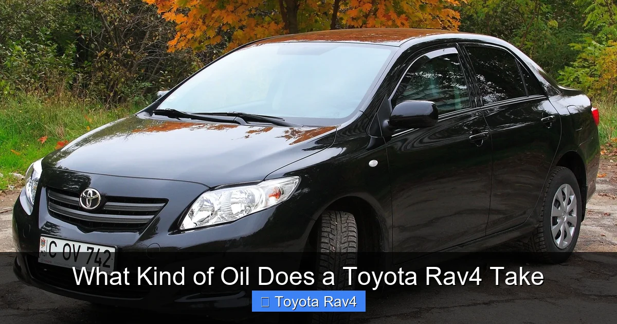 What Kind of Oil Does a Toyota Rav4 Take