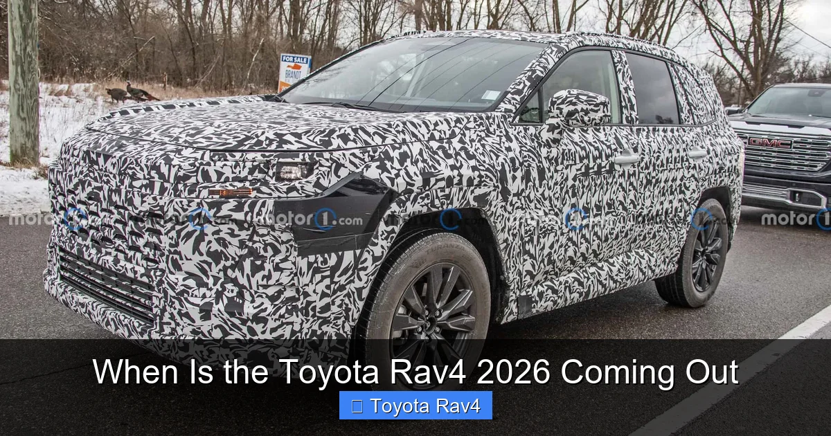 When Is the Toyota Rav4 2026 Coming Out