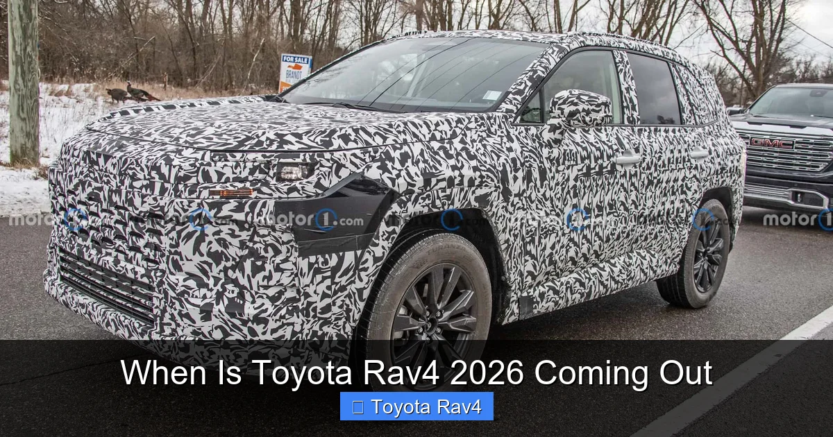When Is Toyota Rav4 2026 Coming Out