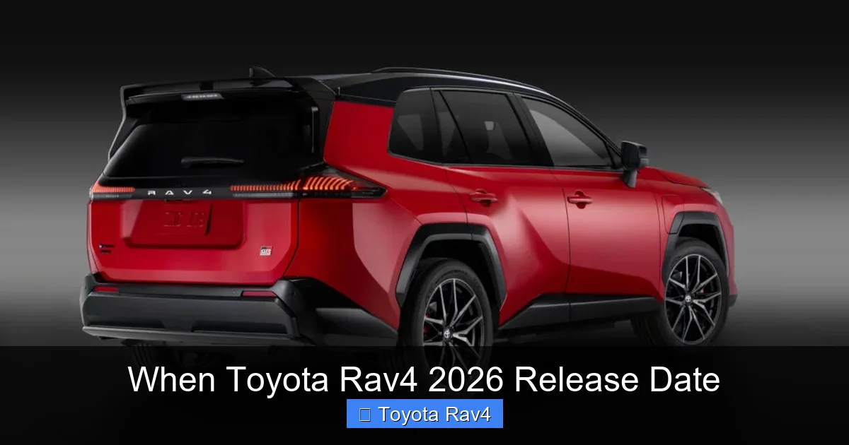 When Toyota Rav4 2026 Release Date