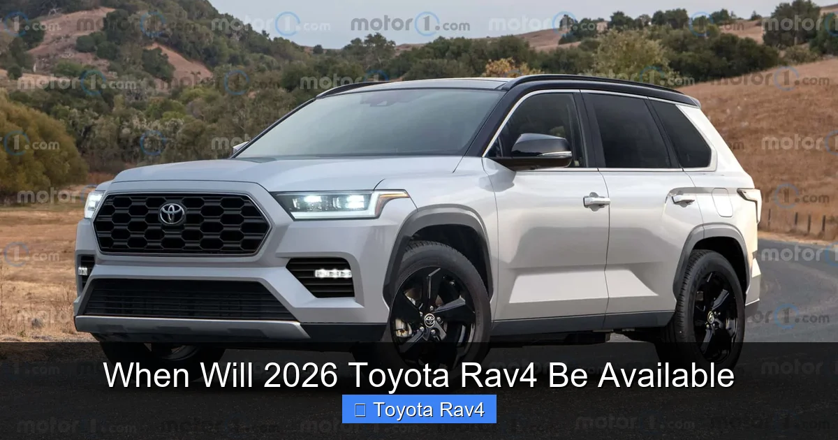 When Will 2026 Toyota Rav4 Be Available