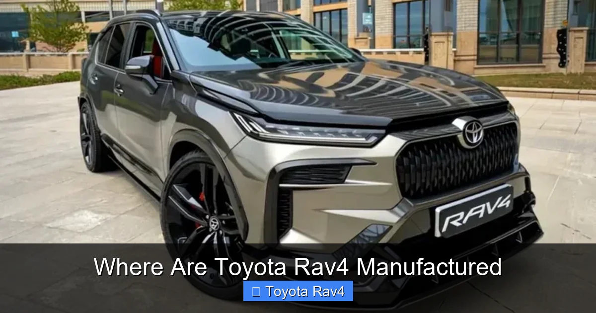 Where Are Toyota Rav4 Manufactured