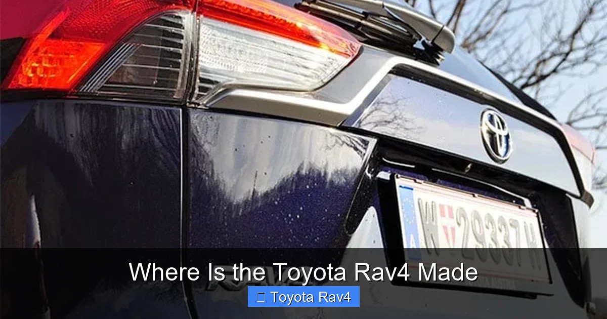 Where Is the Toyota Rav4 Made