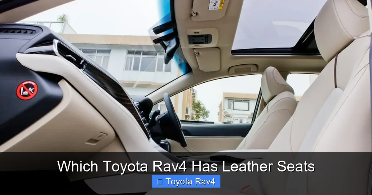 Which Toyota Rav4 Has Leather Seats